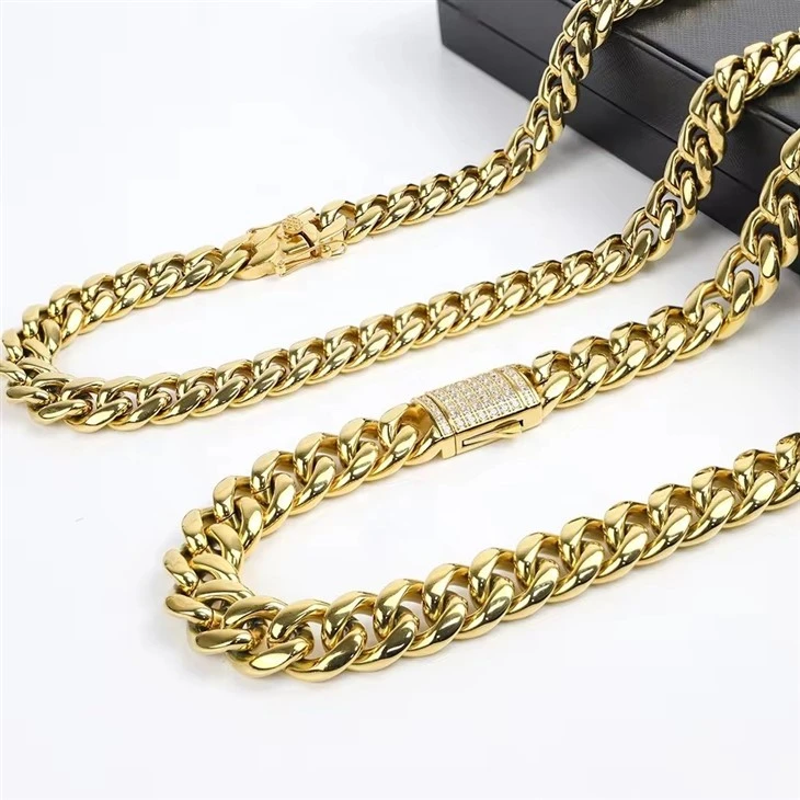 Hip Hop Stainless Steel Cuban Chain For Men Hip Hop Stainless Steel Cuban Chain For Men