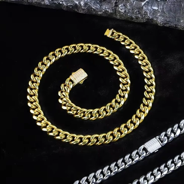 Hip Hop Stainless Steel Cuban Chain For Men Hip Hop Stainless Steel Cuban Chain For Men