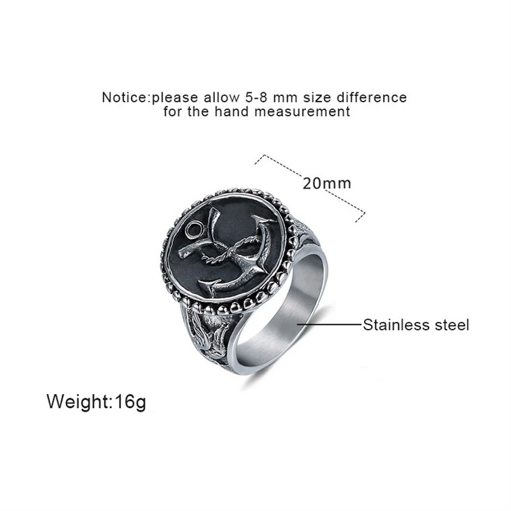 Anchor Relief Vintage Signet Ring With Rope Detailing best